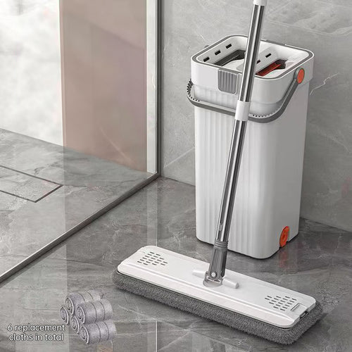 360° Spin Flat Mop & Bucket Set — Hands-Free Floor Cleaning