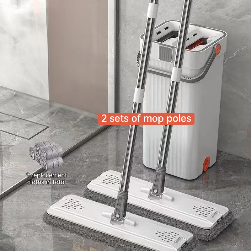 360° Spin Flat Mop & Bucket Set — Hands-Free Floor Cleaning